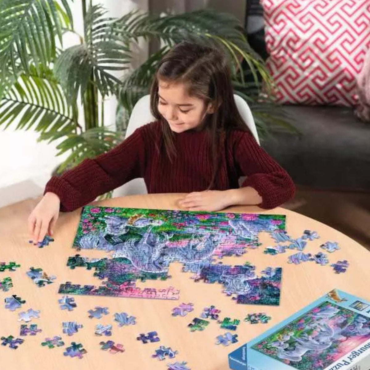 Puzzle Unicornios al Atardecer - 150 piezas XXL