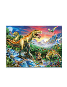 Puzzle XXL Feroces dinosaurios - 100 piezas