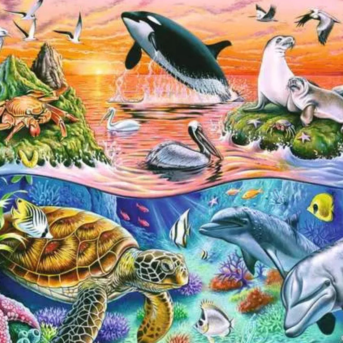 Puzzle Océano Maravilloso - 100 piezas XXL