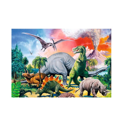 Puzzle XXL Entre los dinosaurios - 100 piezas