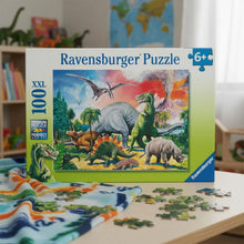Puzzle XXL Entre los dinosaurios - 100 piezas