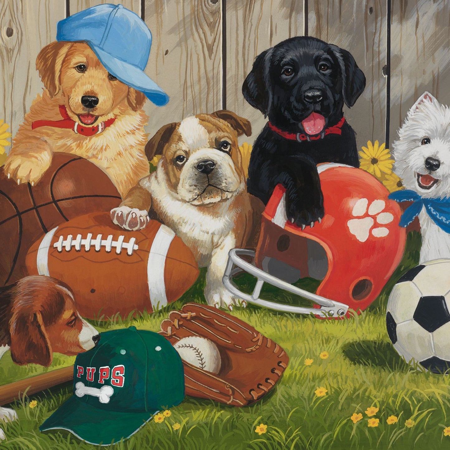 Puzzle 200 piezas XXL Cachorros Deportistas