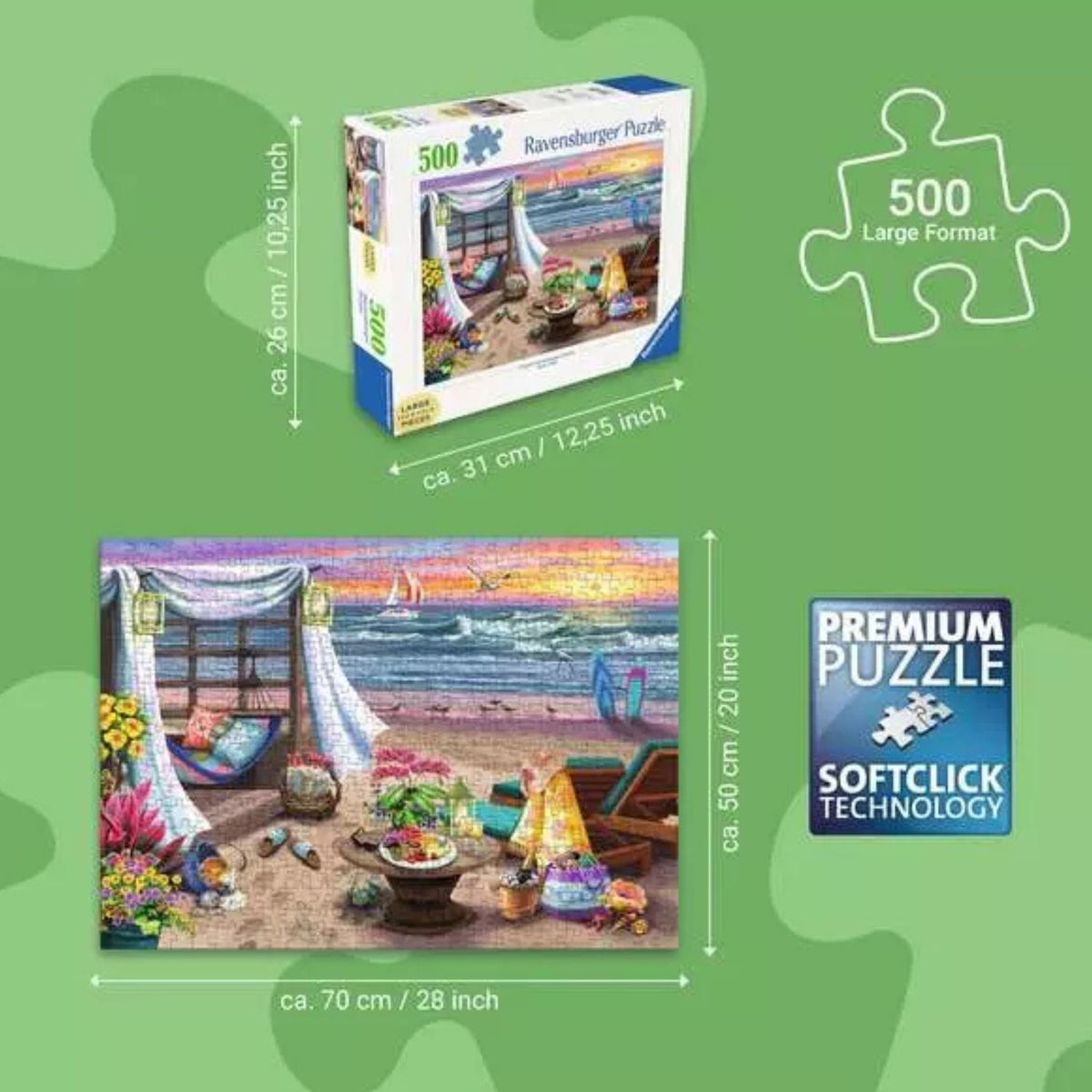Puzzle Refugio en la Cabaña - 500 piezas XL