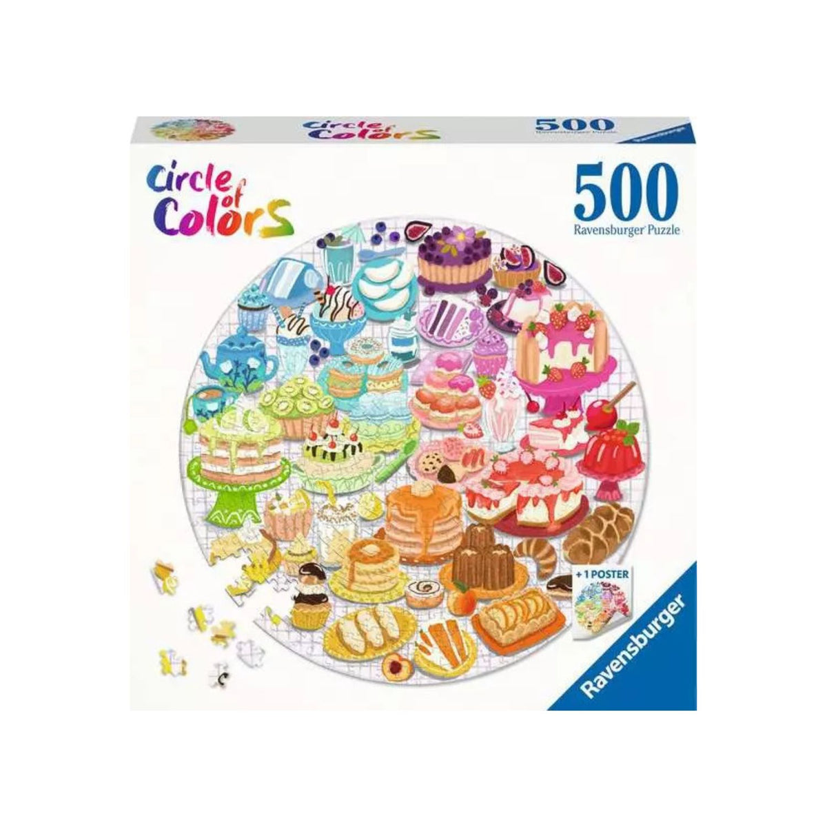 Puzzle Círculo de Colores Postres - 500 piezas