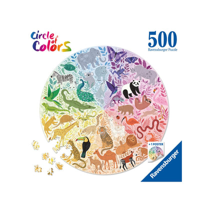 Puzzle 500 Piezas Círculo de Colores - Animales