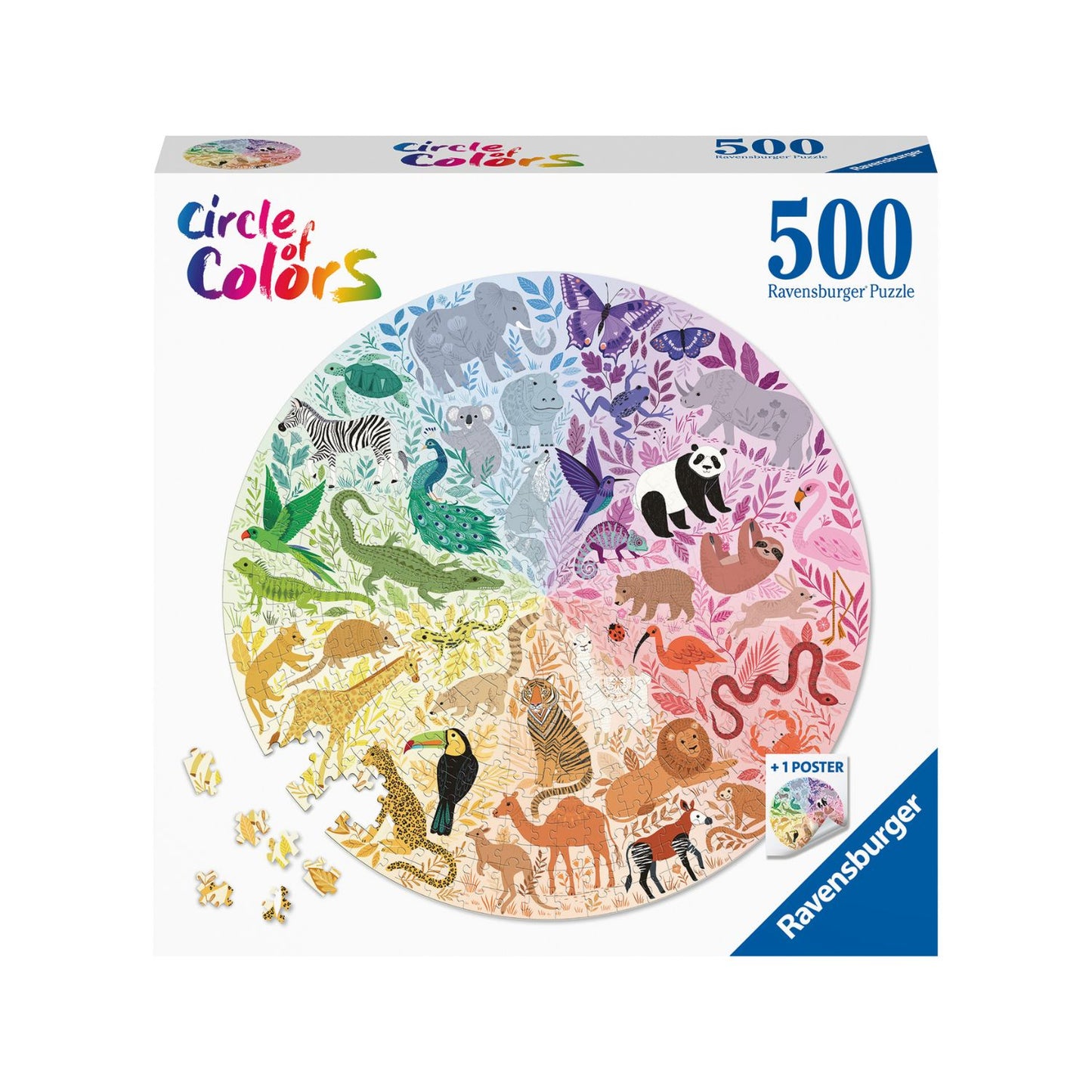 Puzzle 500 Piezas Círculo de Colores - Animales