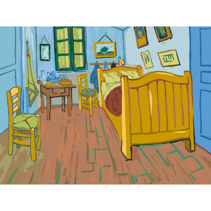 Canvas pinta por número: Van Gogh - El Dormitorio en Arlés