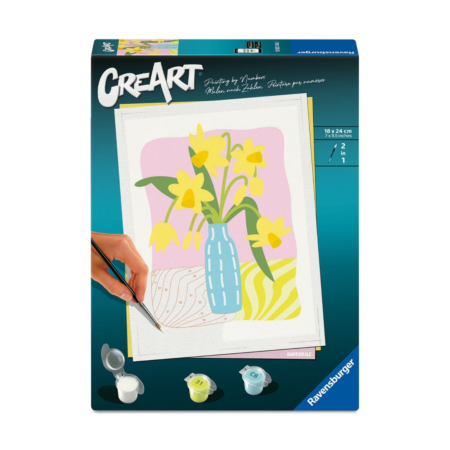 Canvas pinta por número: Jarrón de Primavera