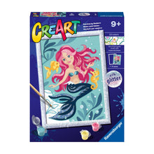 Canvas pinta por número: Sirena Brillante