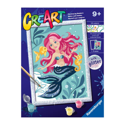 Canvas pinta por número: Sirena Brillante