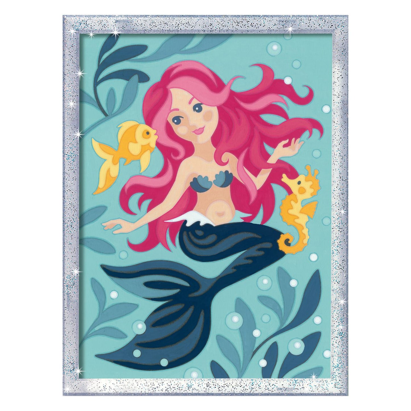 Canvas pinta por número: Sirena Brillante