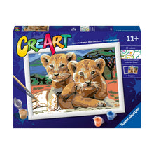 Canvas pinta por número: Pequeños Leones