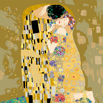Canvas pinta por número: Gustav Klimt - El Beso