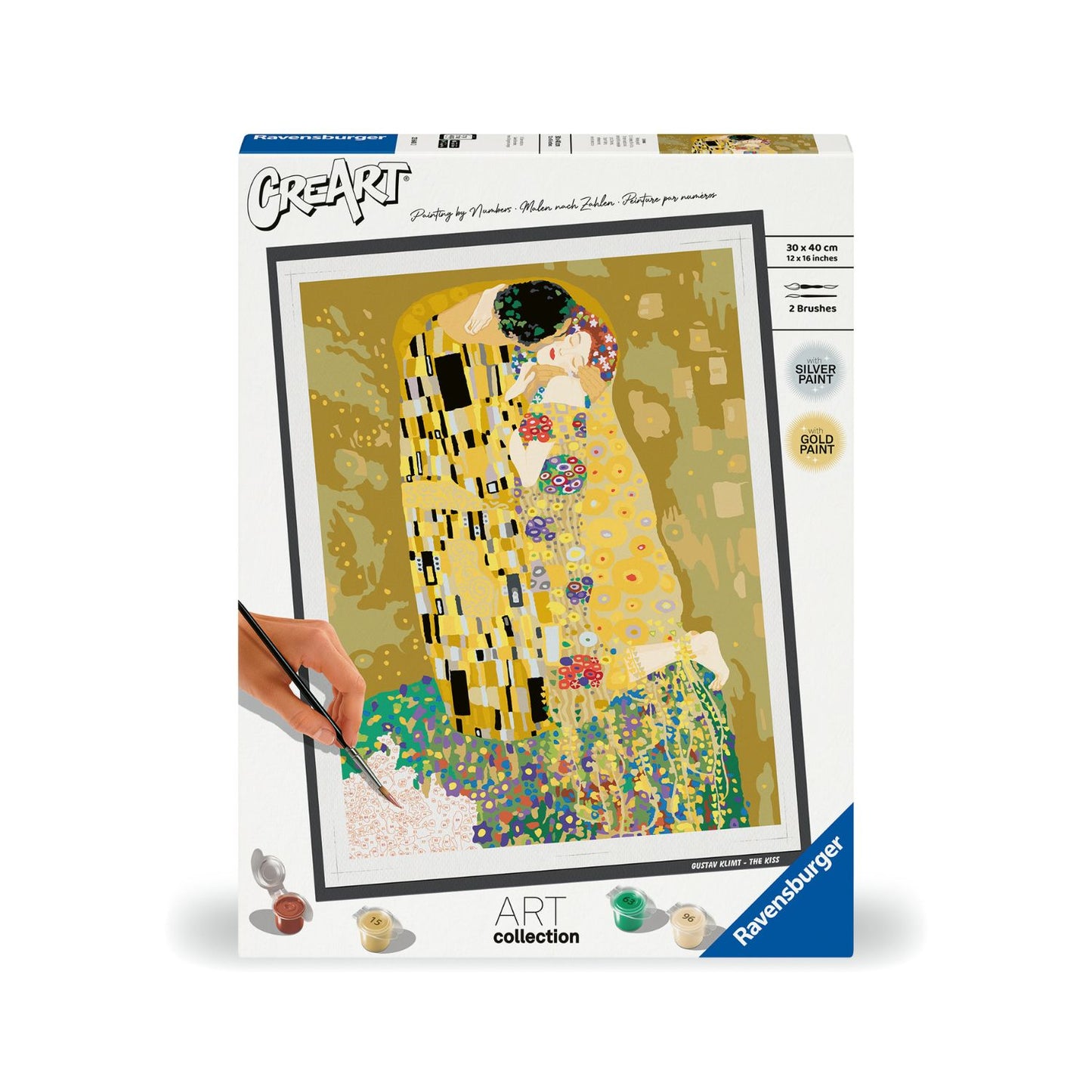 Canvas pinta por número: Gustav Klimt - El Beso