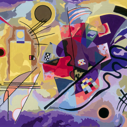 Canvas pinta por número: Wassily Kandinsky - Amarillo, Rojo, Azul
