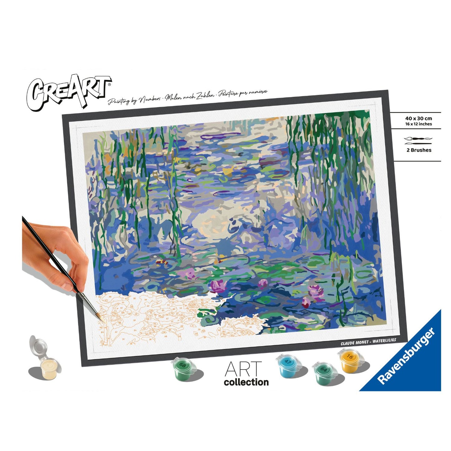 Canvas pinta por número: Claude Monet - Nenúfares