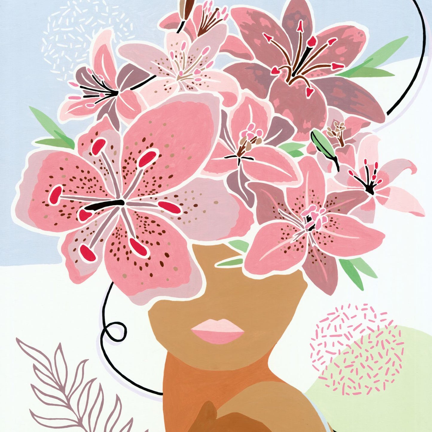 Canvas pinta por número: Flores en mi Mente