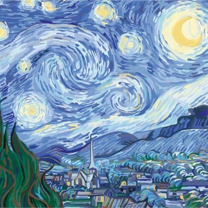 Canvas pinta por número: Van Gogh - La Noche Estrellada