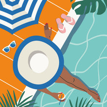 Canvas pinta por número: Tarde en la Piscina