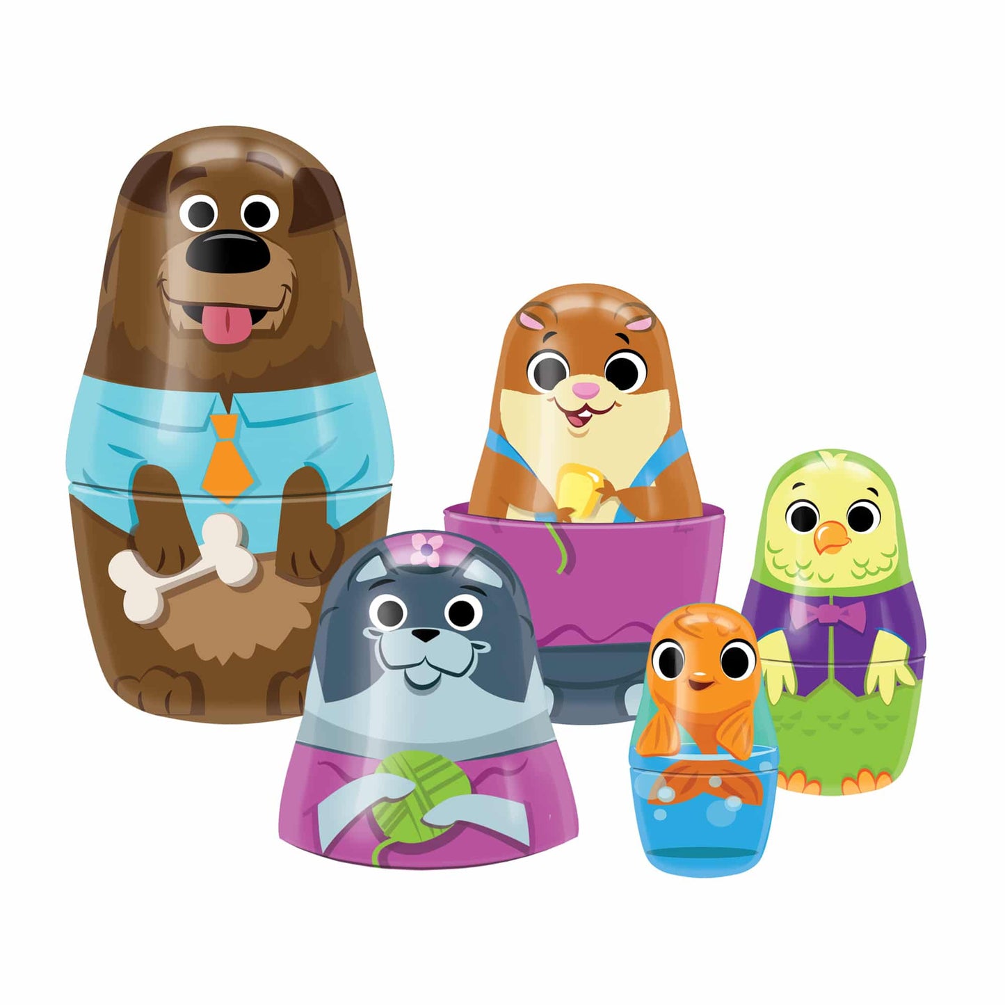 Familia de muñecos encajables