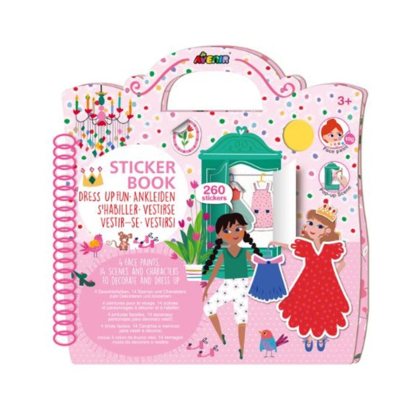 Libro de Stickers y Maquillaje Facial - Vestirse Divertido