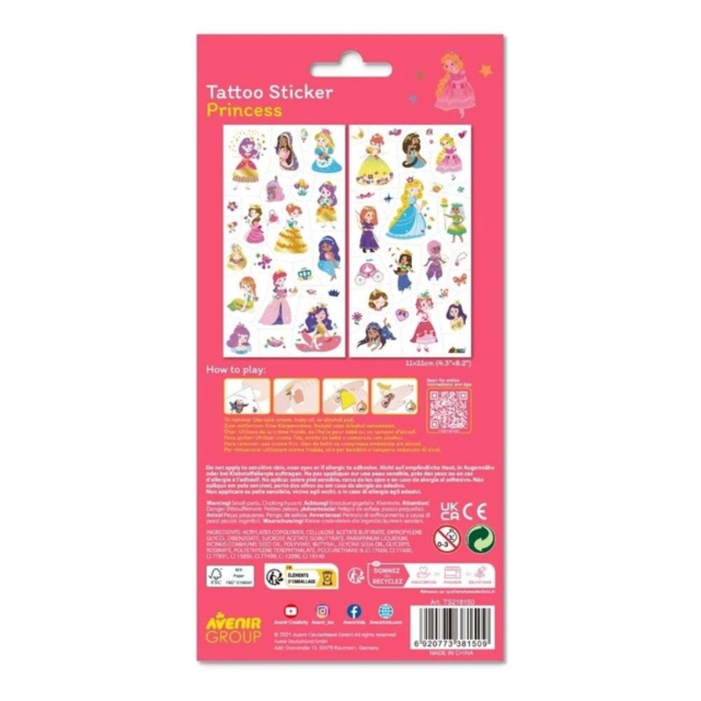 Set de Tatuajes Temporales - Princesas