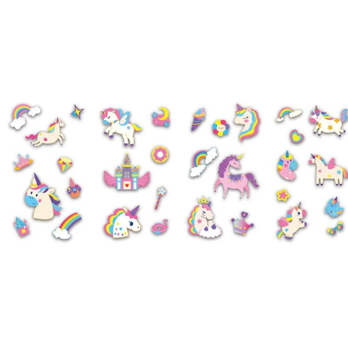 Set de Stickers para Uñas y Tatuajes Temporales - Unicornio