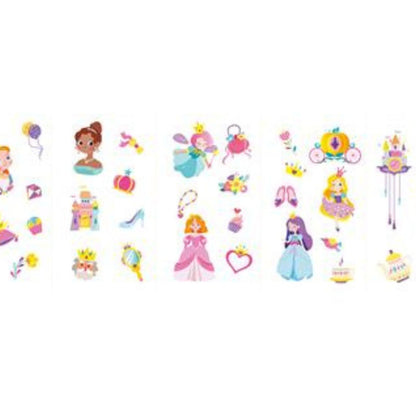 Set de Stickers para Uñas y Tatuajes Temporales - Princesas