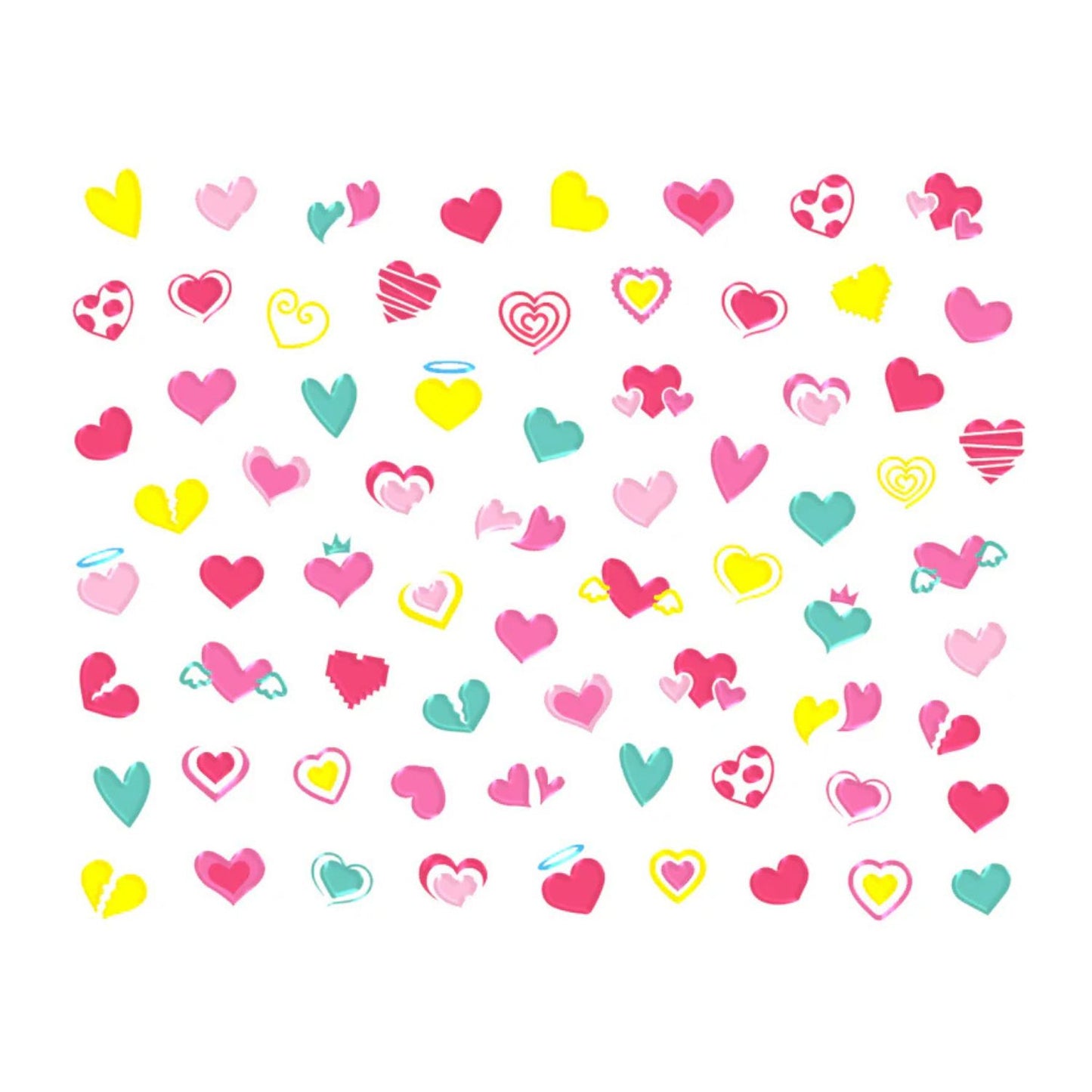 Set de Anillo y Stickers para Uñas - Corazones