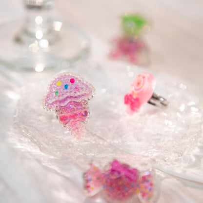 Set de Anillos Brillantes Dulces Delicias