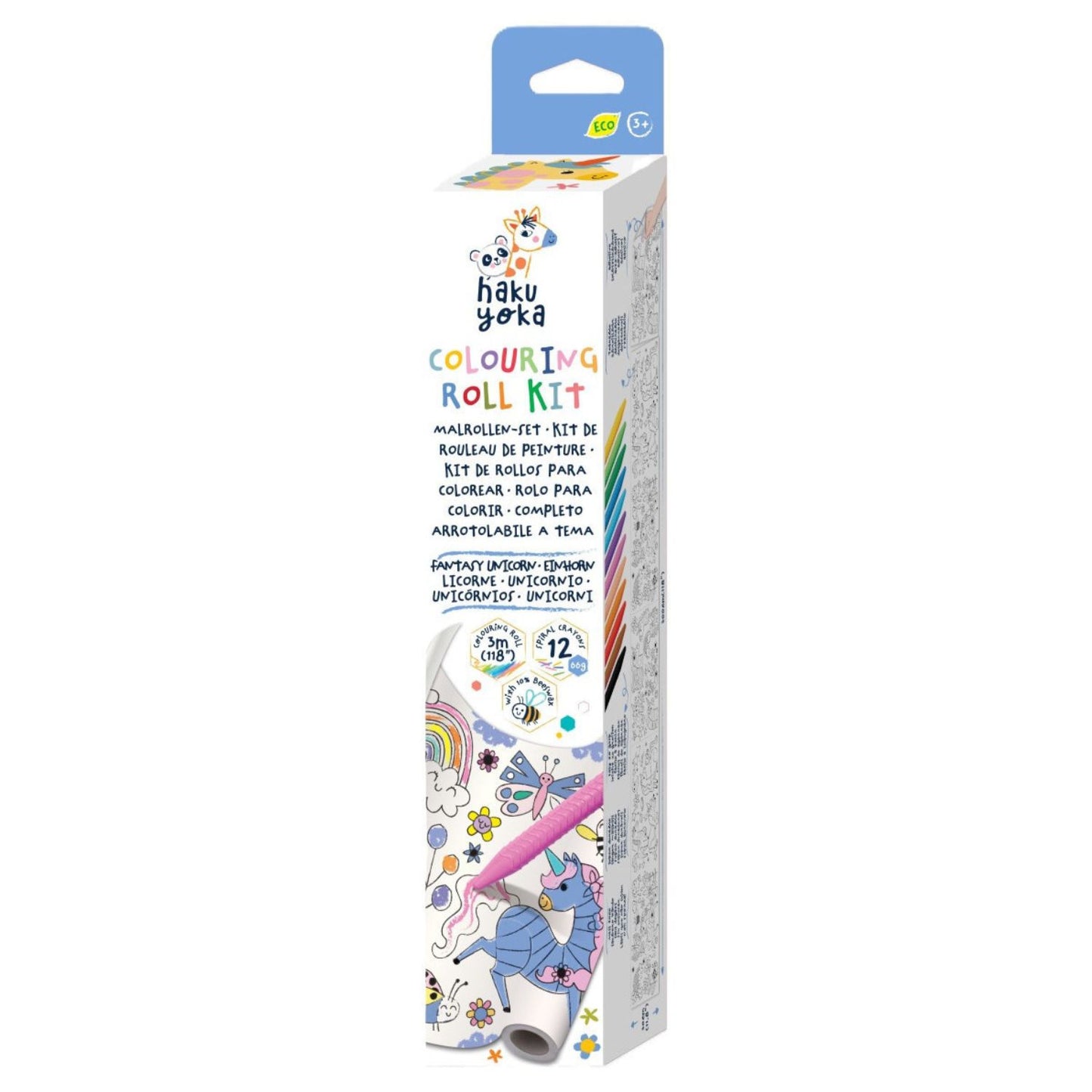 Kit Rollo de Papel y Crayones para Colorear · Unicornio Fantástico