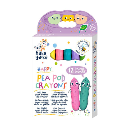 Crayones Happy Pea Pod · 12 Colores Pastel