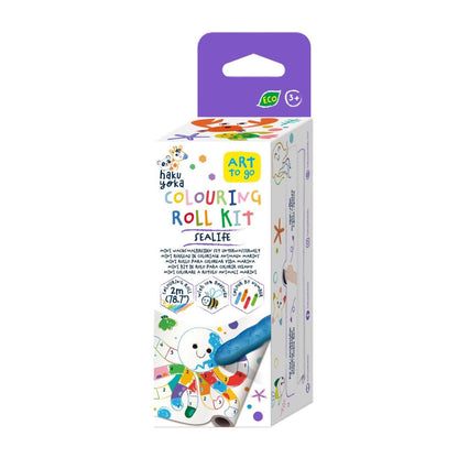 Mini Kit Rollo de Papel  y Crayones para Colorear · Vida Marina