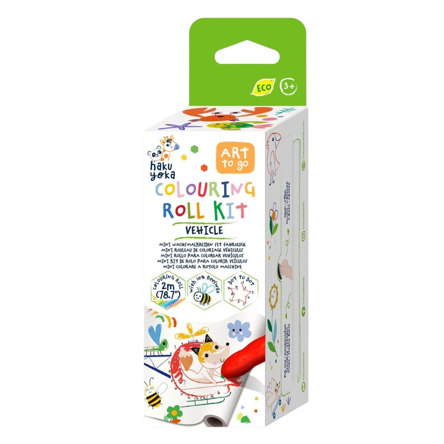 Mini Kit Rollo de Papel  y Crayones para Colorear · Vehículos