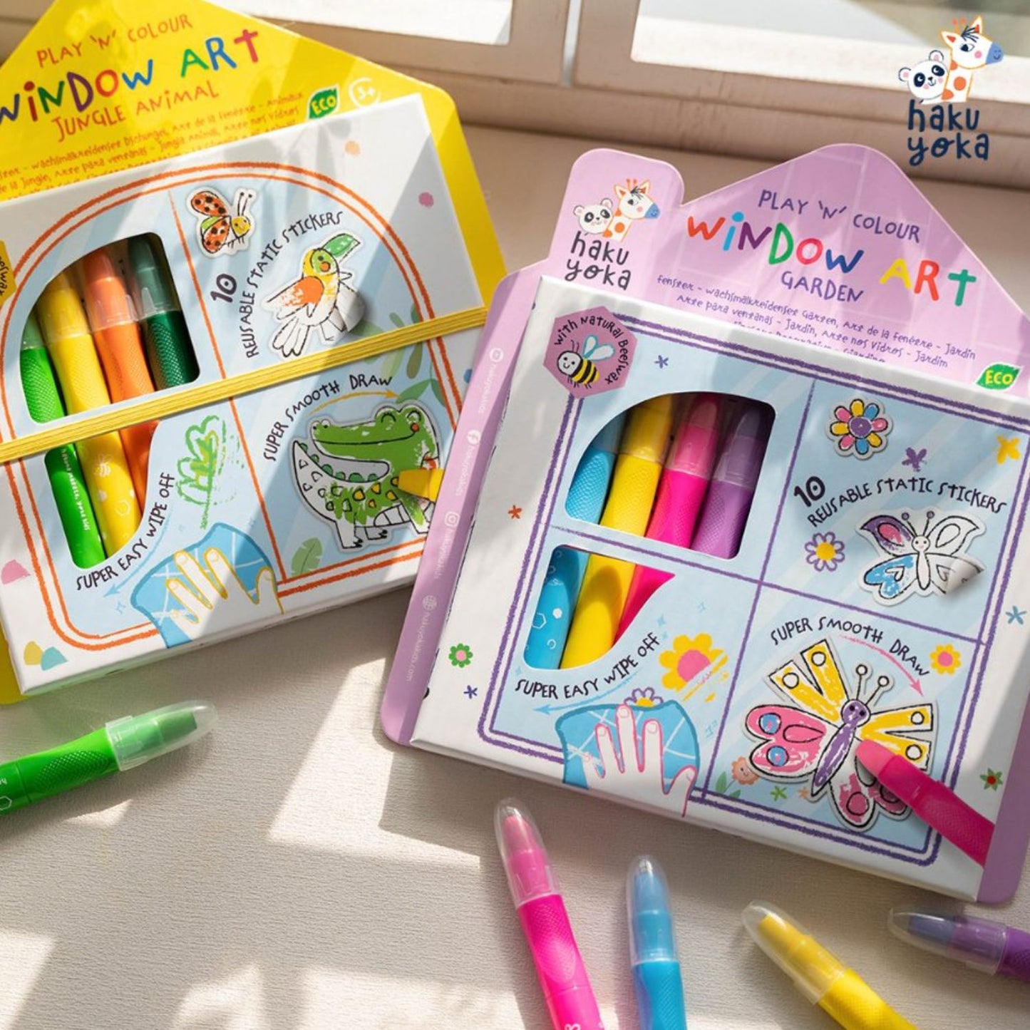 Kit para Colorear en la Ventana - Jardín
