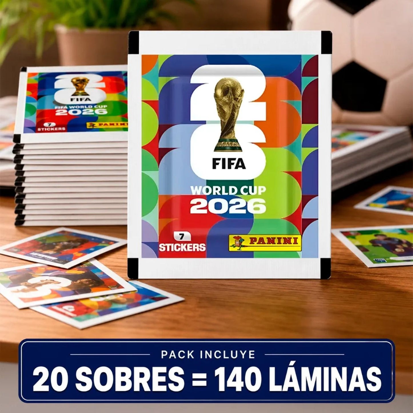 Pack Mundial FIFA 2026 20 Sobres de Láminas