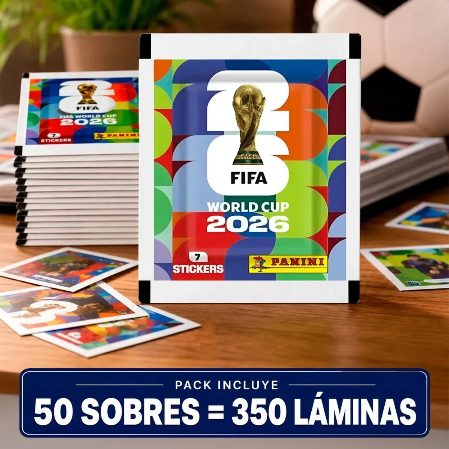 Pack Mundial FIFA 2026 50 Sobres de Láminas