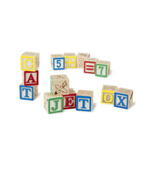 Set cubitos de madera letras y números