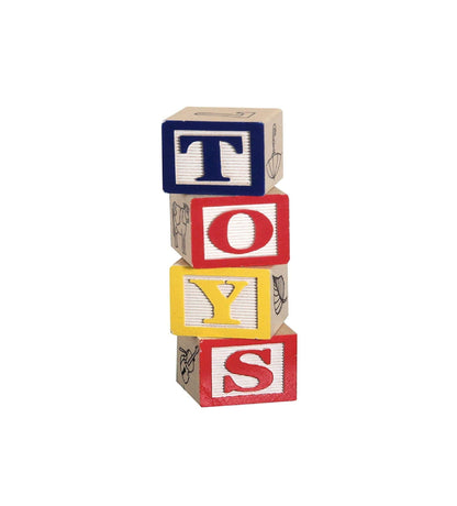 Set cubitos de madera letras y números