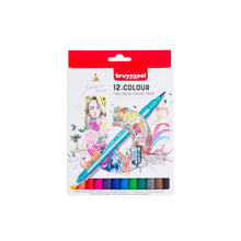 Set 12 marcadores doble punta fina 0.4 MM y pincel