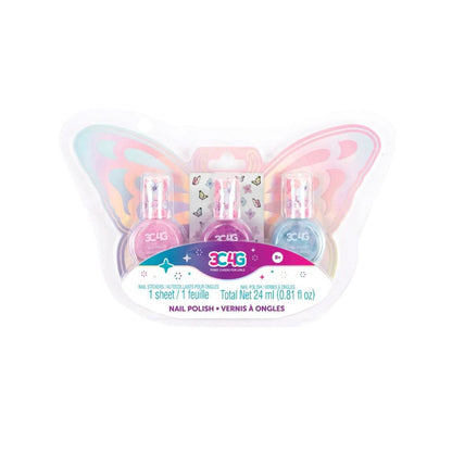 Set de Esmaltes con Diseño de Mariposas 3C4G