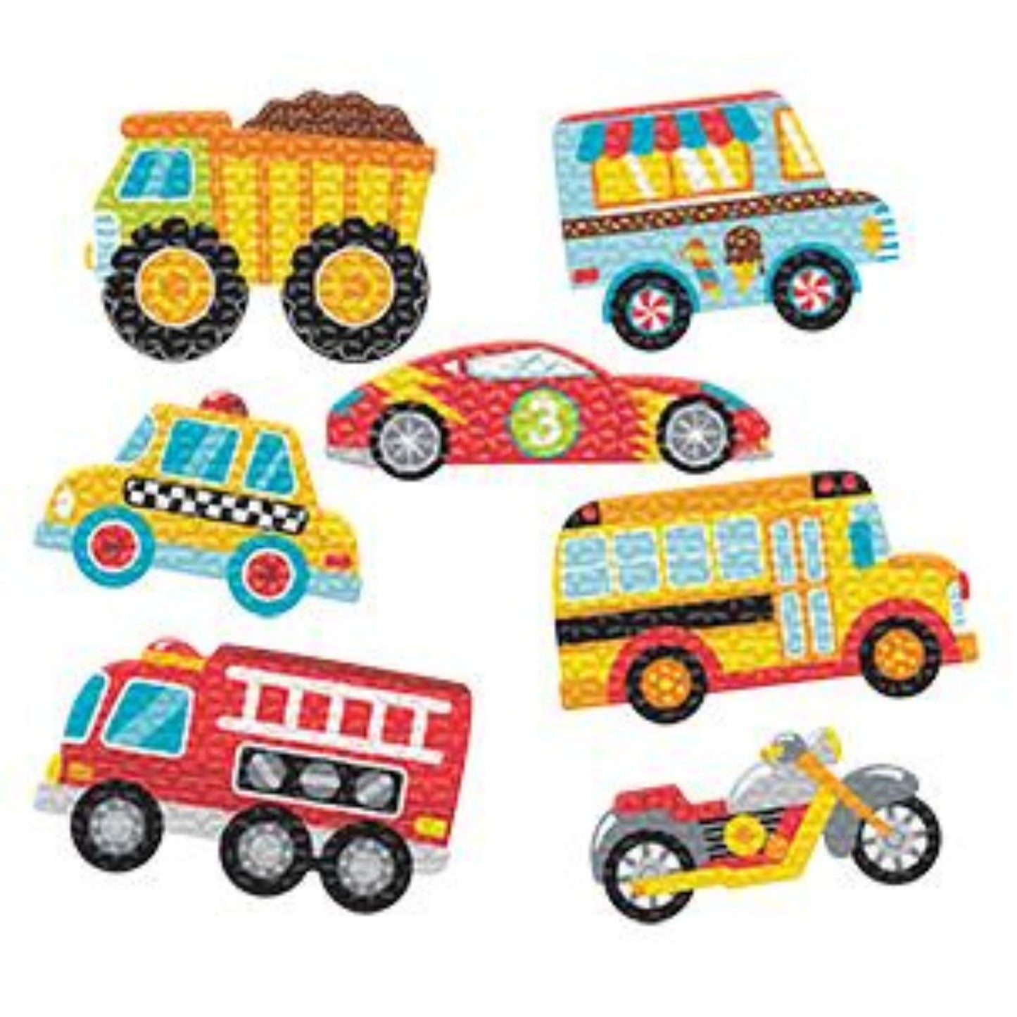 Stickers para la Bañera Beep Beep – Set de Vehículos 38 Piezas