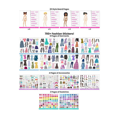 Set de stickers estilista de moda