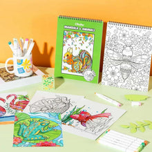 OHUHU LIBRO PARA COLOREAR DOBLE CARA ANIMALS & MANDALA