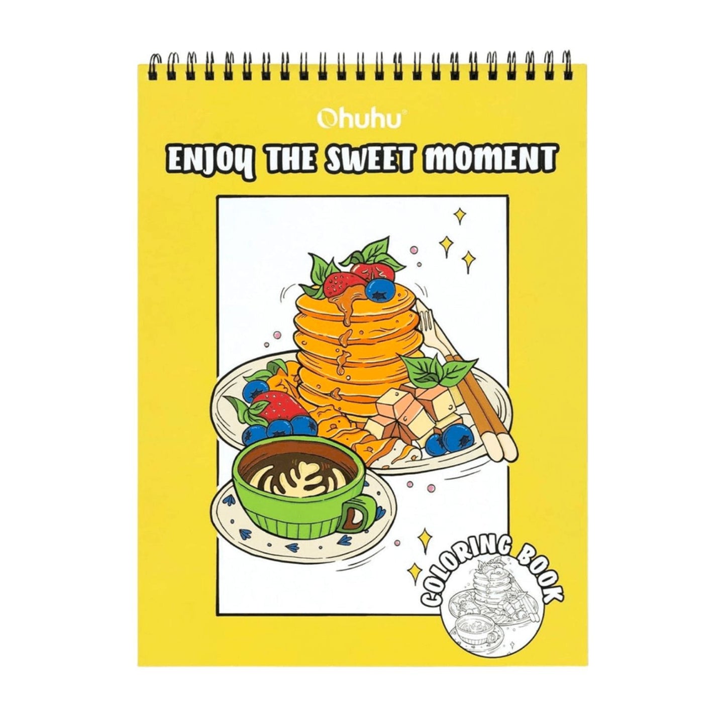 OHUHU - LIBRO PARA COLOREAR DOBLE CARA ENJOY THE SWEET MOMENT