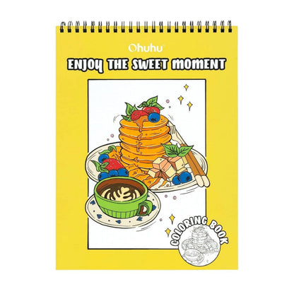 OHUHU - LIBRO PARA COLOREAR DOBLE CARA ENJOY THE SWEET MOMENT
