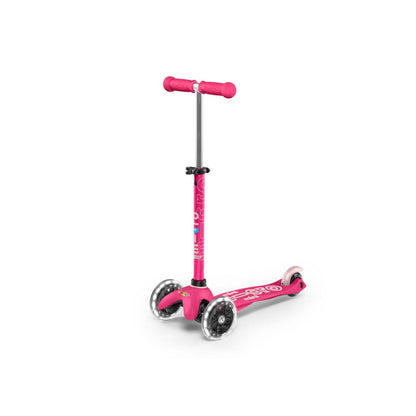 Scooter Mini Deluxe Led Rosado