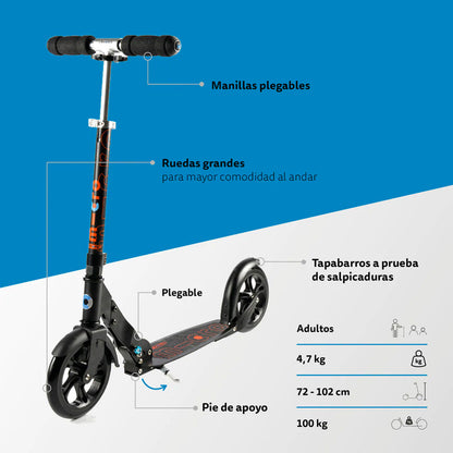 Scooter Micro de adolescente - Black (hasta 100 kg)