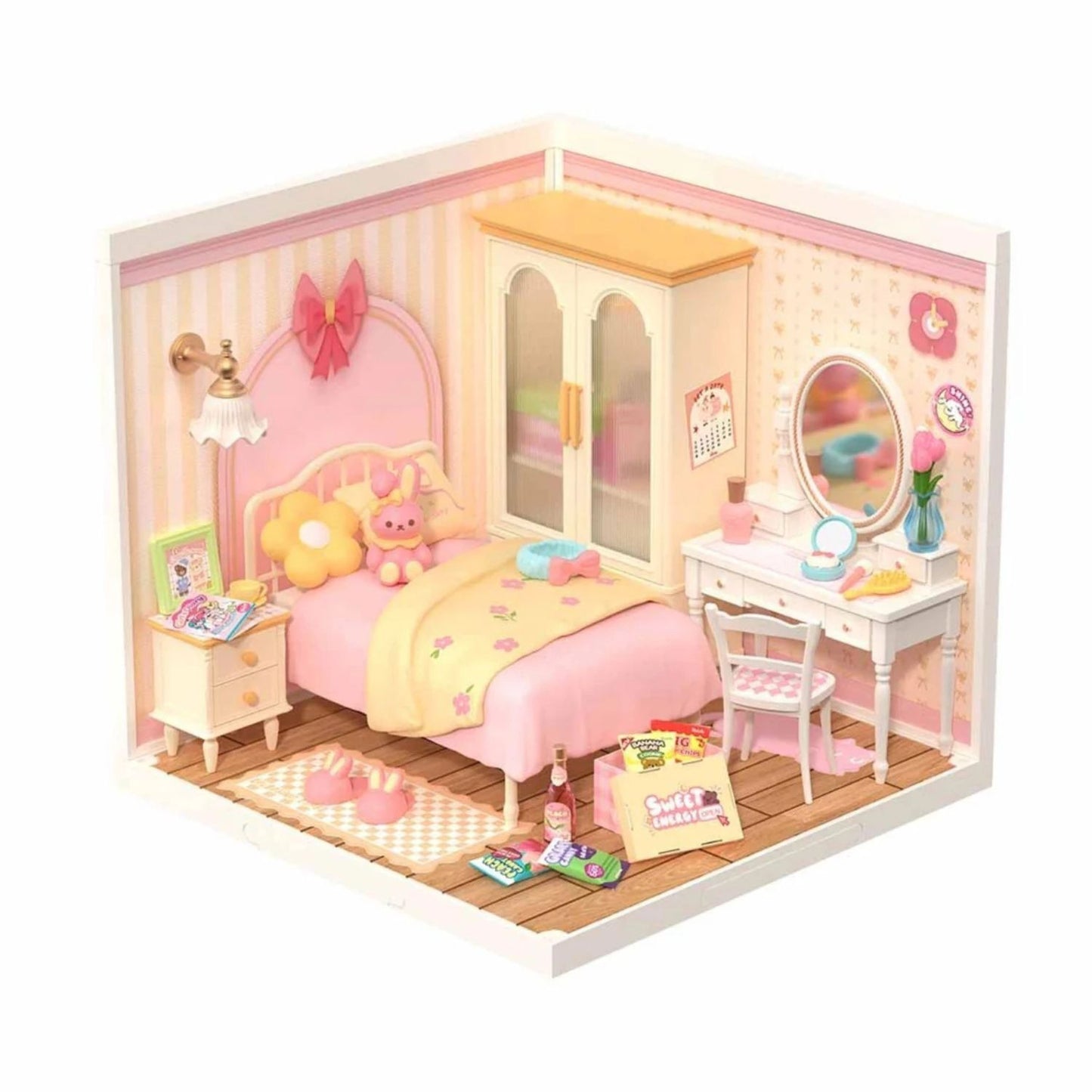 Kit Para Armar Dormitorio Rosa Lovely Pink En Miniatura