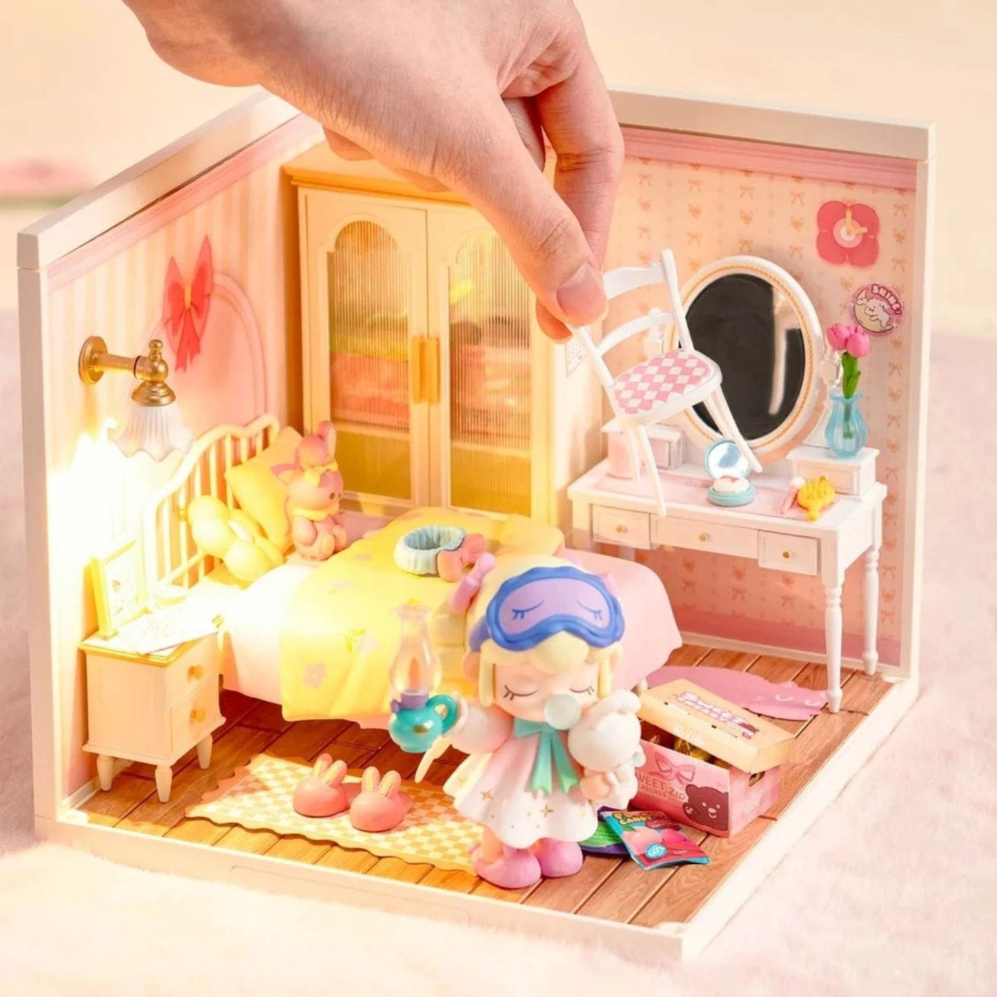 Kit Para Armar Dormitorio Rosa Lovely Pink En Miniatura